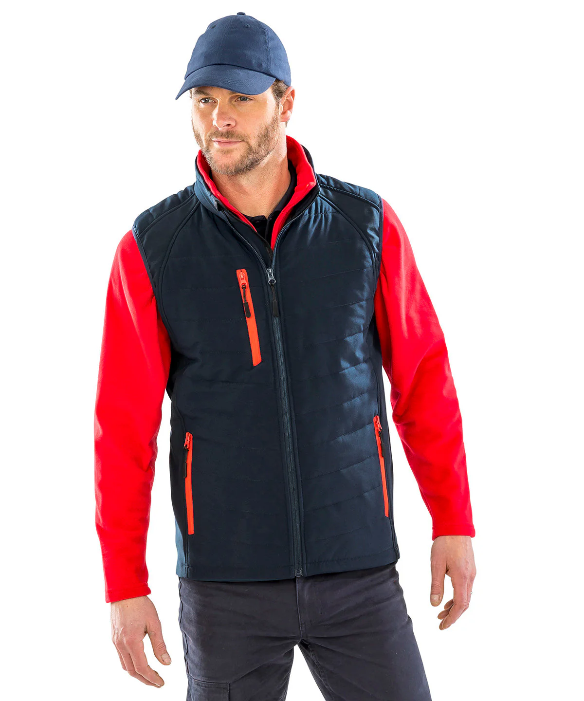 2x Embroidered Result Two-Tone Bodywarmer/Gilet with Company Logo - Image 6