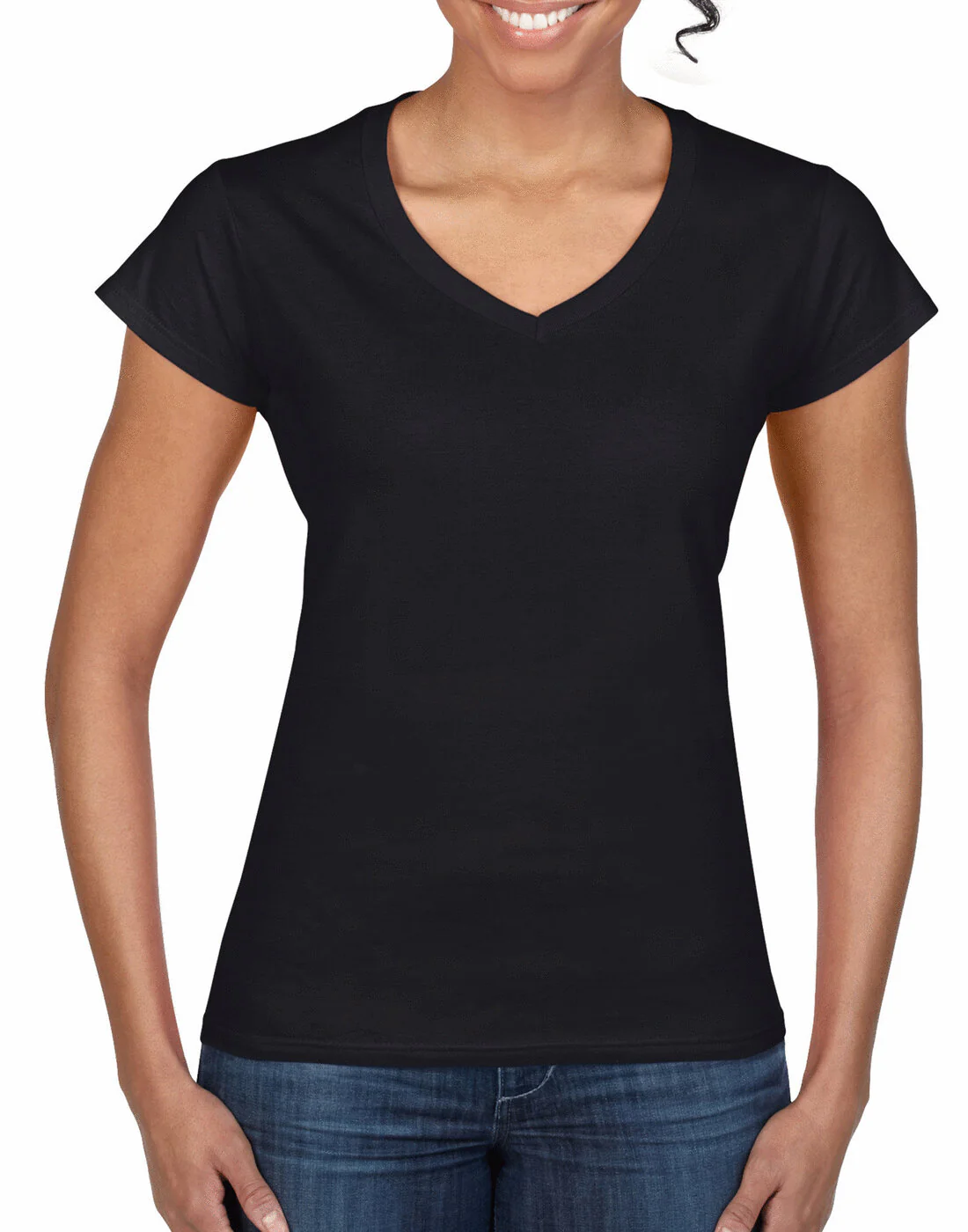 Gildan Ladies Softstyle V-Neck T-Shirt - Image 3