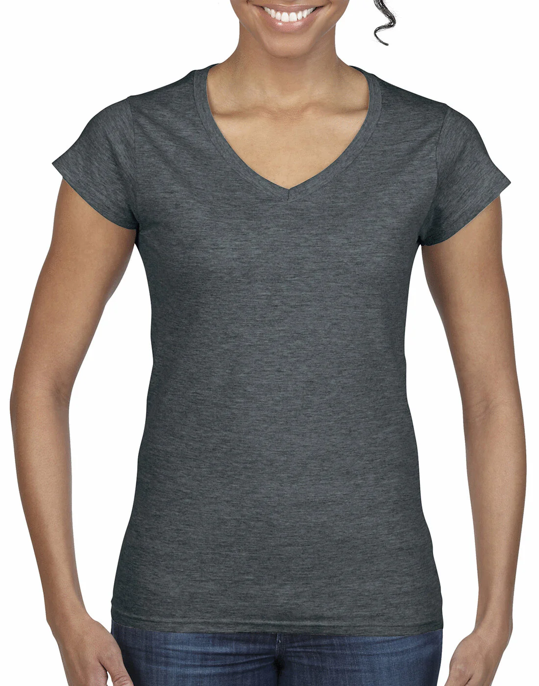 Gildan Ladies Softstyle V-Neck T-Shirt - Image 4