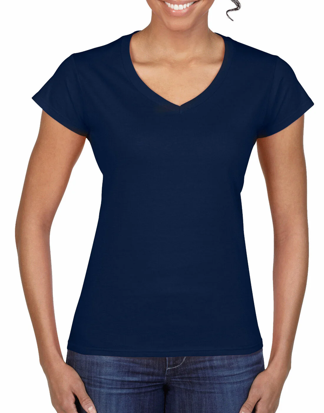 Gildan Ladies Softstyle V-Neck T-Shirt - Image 5
