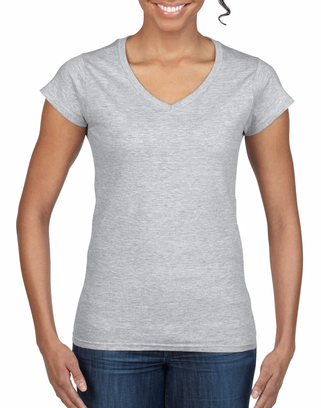 Gildan Ladies Softstyle V-Neck T-Shirt - Image 8