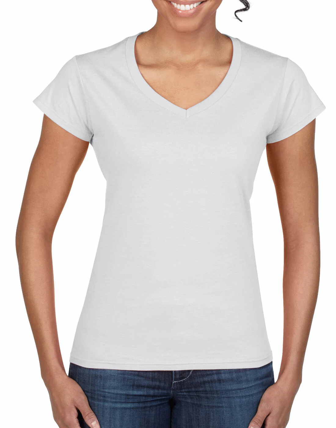 Gildan Ladies Softstyle V-Neck T-Shirt - Image 9