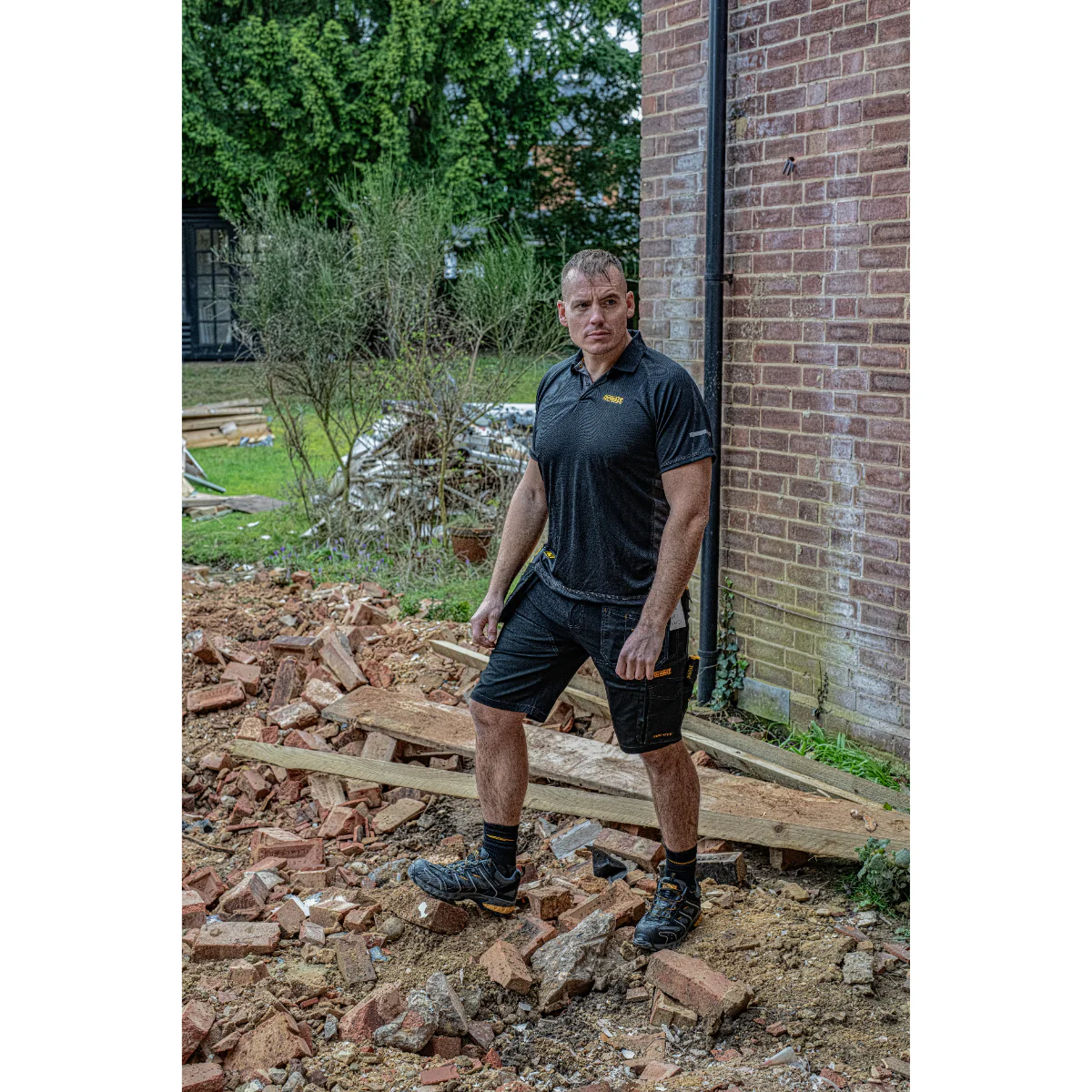 DeWalt Black/Grey PWS Polo Shirt - Image 4