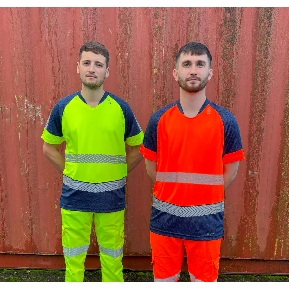 Leo Workwear Forda Leo Ecoviz Performance+ Dual Colour T-Shirt - Image 6
