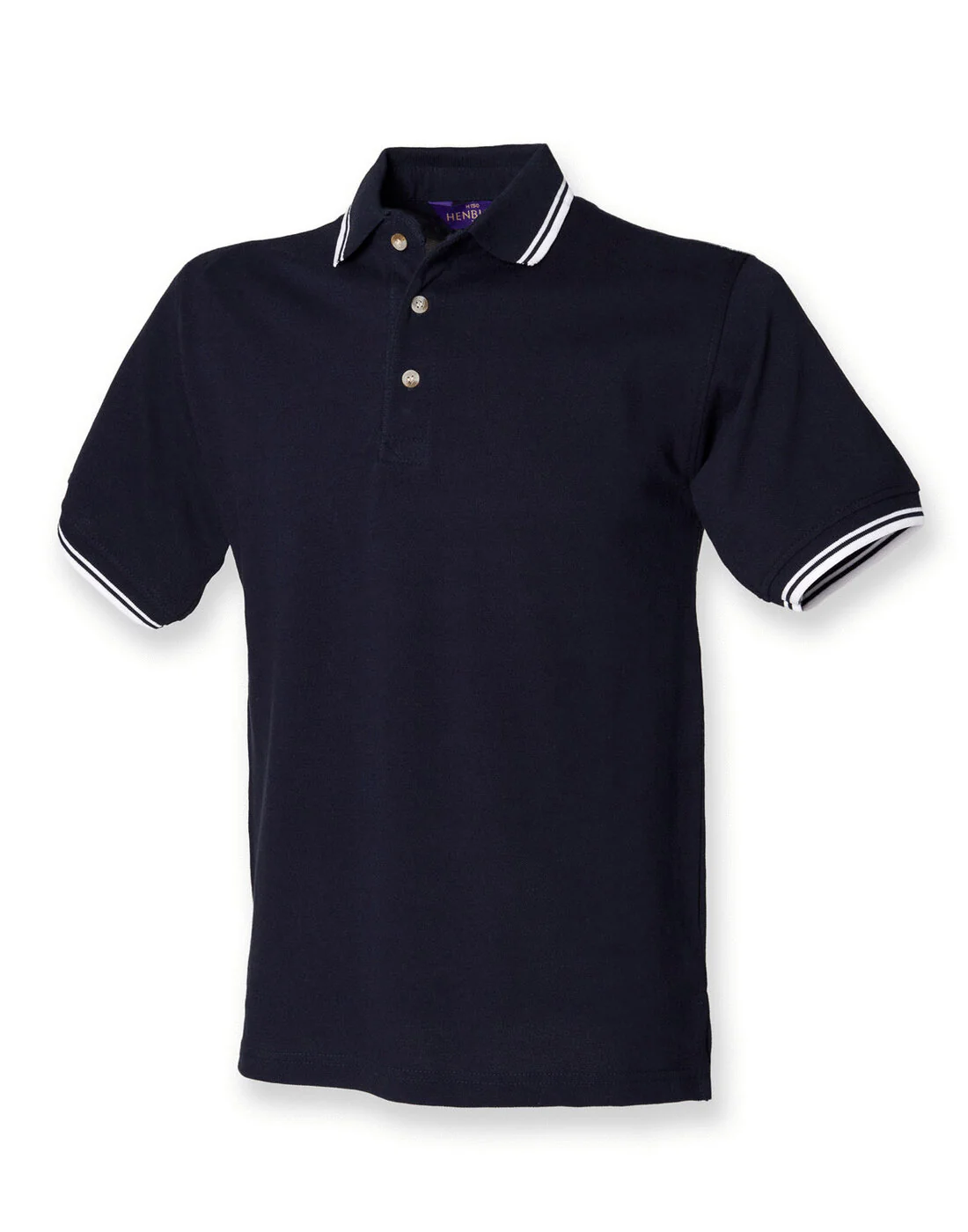 Henbury Double Tipped Pique Polo Shirt - Image 4