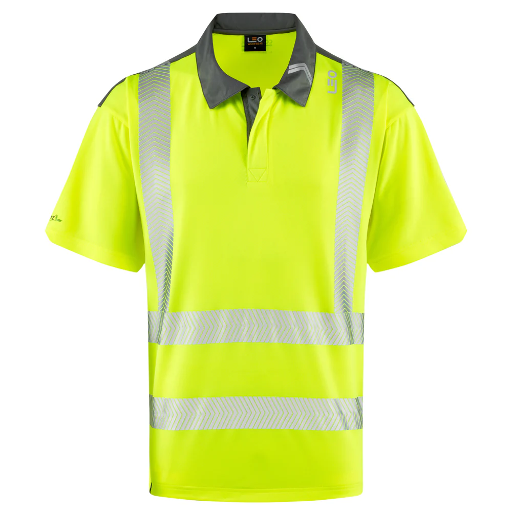 Leo Workwear Trimstone Leo Ecoviz Coolmax High Performance Polo Shirt - Image 4